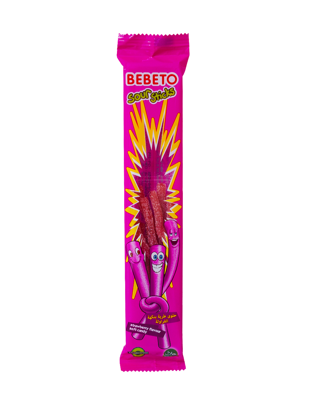 BEBETO SOUR STICKS STRAWBERRY 30G